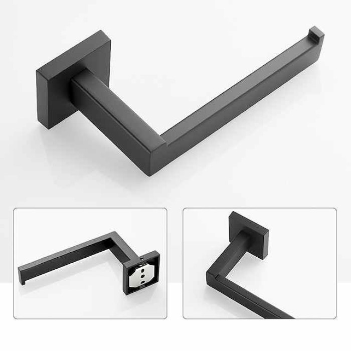 Towel Rack Bathroom Accessory Set Towel Bar Toilet Paper Holder Cool New Design Adorable Contemporary Modern Stainless Steel Zinc Alloy Metal 4pcs 1PC - Bathroom 1-Towel Bar towel ring Wall