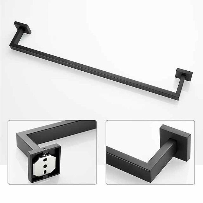 Towel Rack Bathroom Accessory Set Towel Bar Toilet Paper Holder Cool New Design Adorable Contemporary Modern Stainless Steel Zinc Alloy Metal 4pcs 1PC - Bathroom 1-Towel Bar towel ring Wall