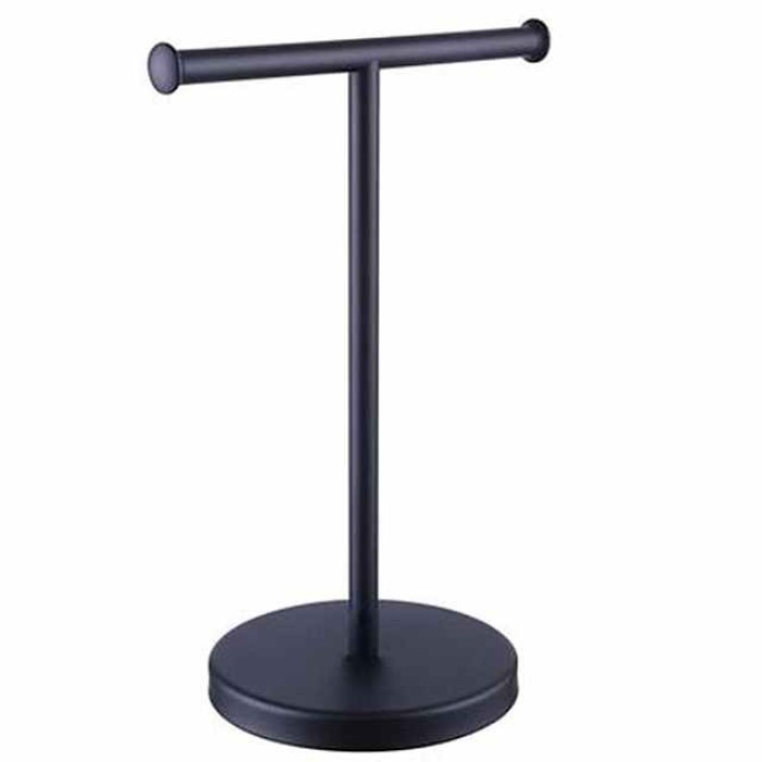 Standing Stainless Steel Towel Rack Bathroom Double-Pole Towel Bar Desktop Toilet Paper Rack Bathroom Accessories