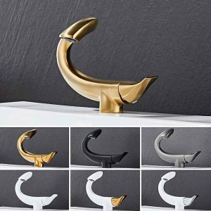 Classic Bathroom Sink Faucet, Center-set Single Handle One Hole Bath Taps in Electroplated Finishes