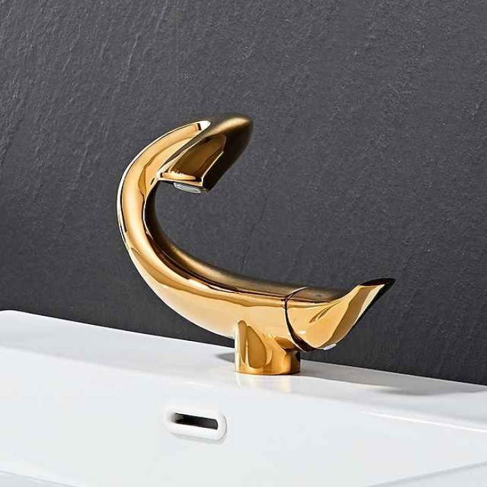 Classic Bathroom Sink Faucet, Center-set Single Handle One Hole Bath Taps in Electroplated Finishes