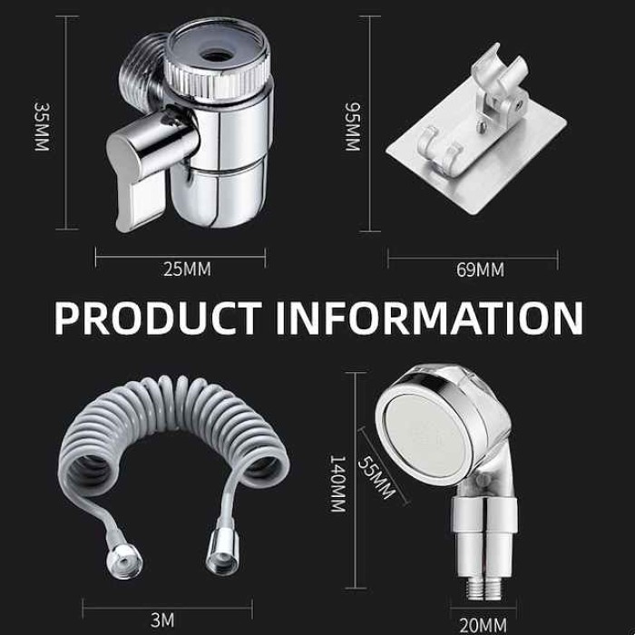 Faucet Extender Set, Washbasin All Copper Faucet Water Dispenser Washbasin Faucet Modified Shower Head Set