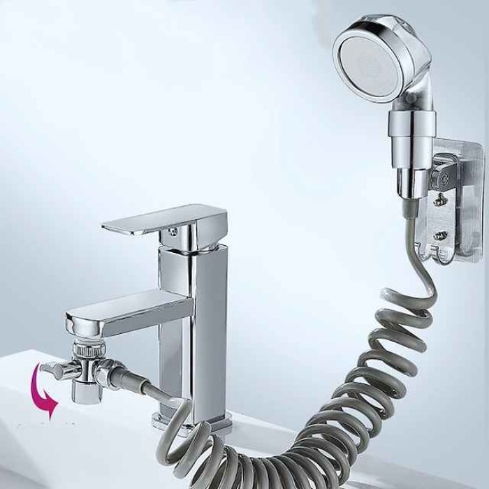 Faucet Extender Set, Washbasin All Copper Faucet Water Dispenser Washbasin Faucet Modified Shower Head Set