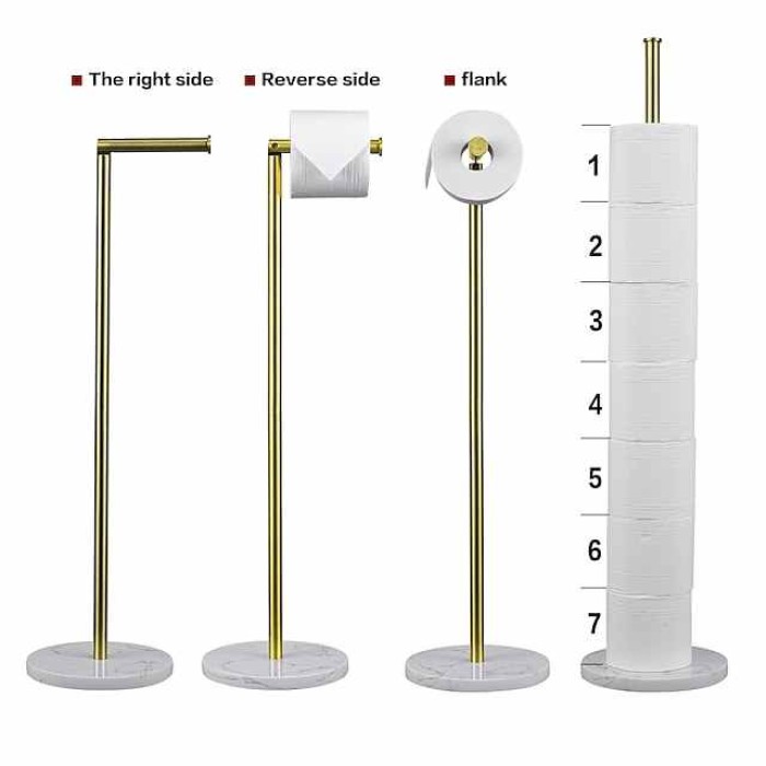 Toilet Paper Holder / Bathroom Shelf Adjustable Length / Foldable / Retractable Cable Contemporary / Modern Silicon Rubber / Stainless Steel / Mixed Material 1PC - Bathroom Floor Mounted