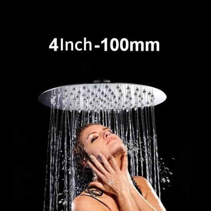 Shower Head 12/10/8/6 Inch Stainless Steel Ultra-thin Round Waterfall Shower Heads Rainfall Shower Head Rain Bathroom Accessories