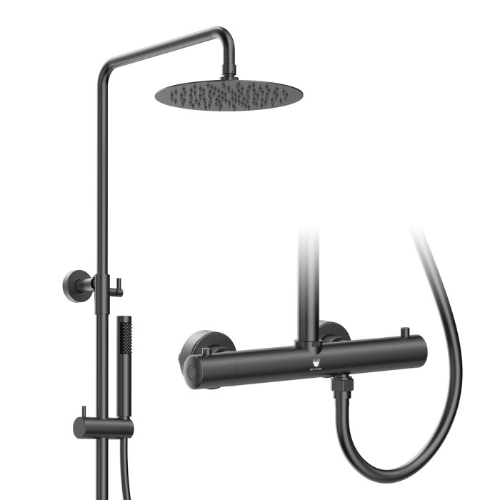 Exposed thermostatic shower column with 2-function <span>14448-E01</span>